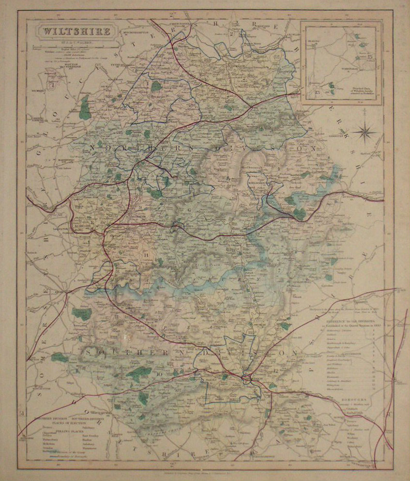 Map of Wiltshire - J & C Walker